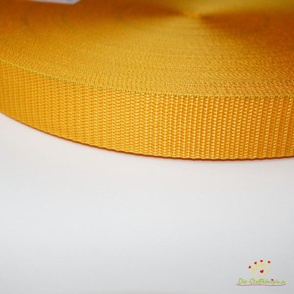 Gurtband Uni in Ocker, 30 mm breit, Meterware im Ausschnitt